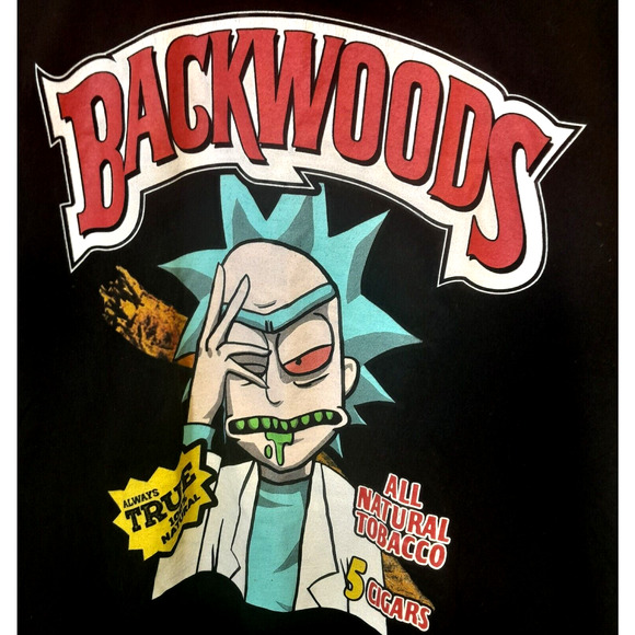 Shaka Wear Morty Backwoods Cigars Men’s Graphic T-Shirt Size XL - Picture 2 of 10